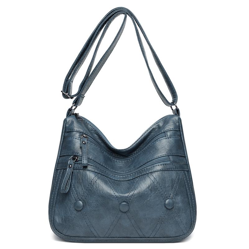 Soft PU Leather Shoulder Crossbody Bag with Large Capacity