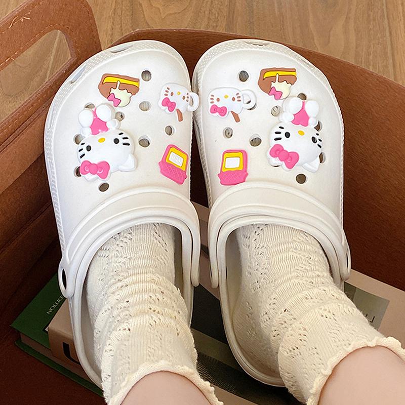 Hello Kitty Schuhanhänger-Set für ABS Wasserdichte Sandalen Dekorieren Schnallendekorationen Accessoires Spielzeug Geschenk