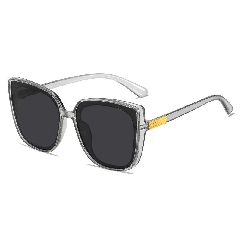 

New Fashion Brand Design Unisex Anti-UV Sunglasses High-Quality Retro Glasses for Men/Women Large Frame Square Eyewear серый
