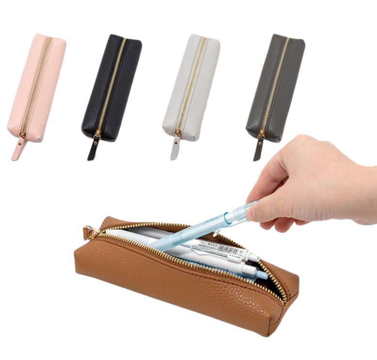 Customized Logo, Durable, Dirt-resistant, Pencil Case, Solid Color, High-value, Unisex