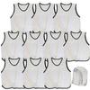 [Fungoal] Plain Bibs, Set of 10, Adult Sizes, 3 Sizes, 11 Colors, with Storage Bag [White] [Free Size for Adults] Ideal for Events, Volunteering, Socc