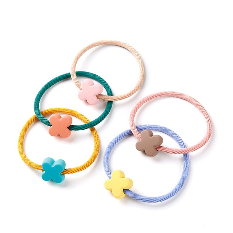 Cute Rubber Bands Lucky-leaves Hair Band for Girls Women Colorful Headband Elastic Korean Hair Accessories Gum Ponytail Holder