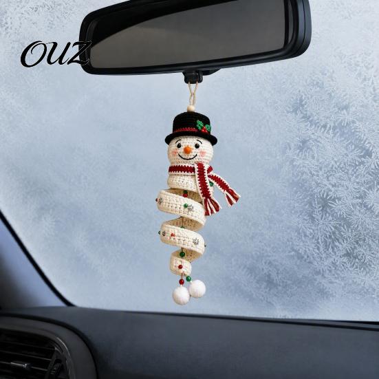 Winter Hobby Kit Crochet Doll Spiral Ornament DIY Kit, Holiday Craft Set with Christmas Decoration Making Soft Yarn, Beads, Tree Hanging for