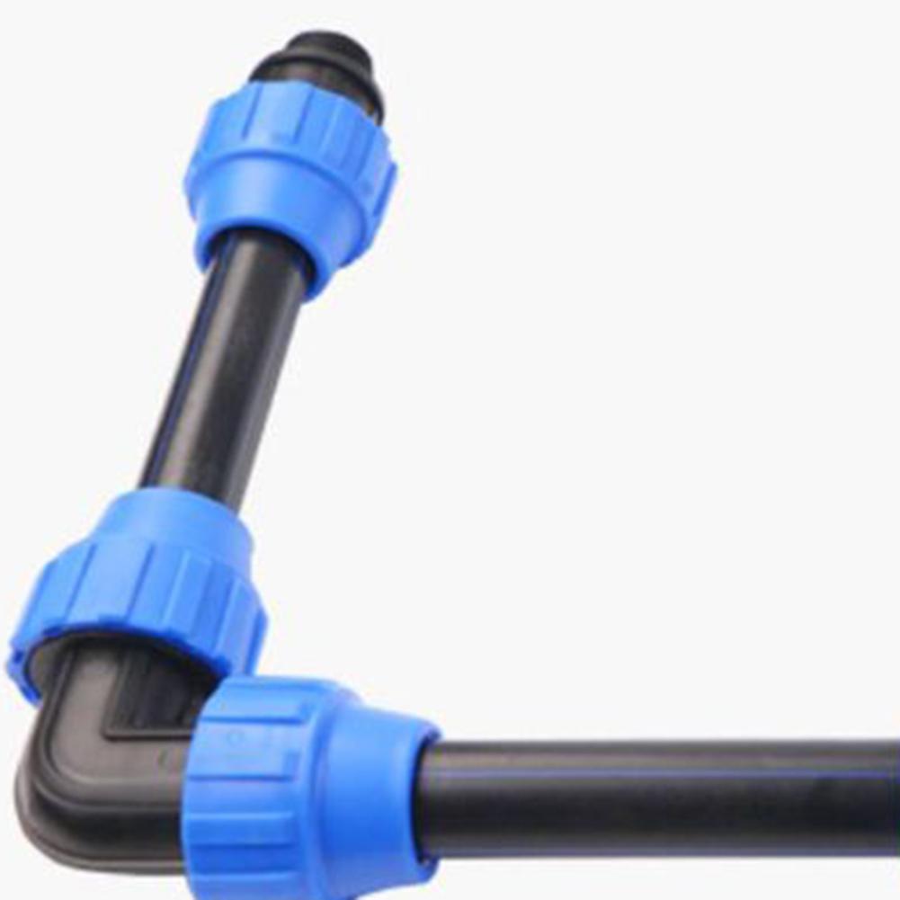 For Drip Irrigation Blue With Black 90 PP Coupling Efficient Irrigation Pipe Joint Hose Connector Drip Irrigation