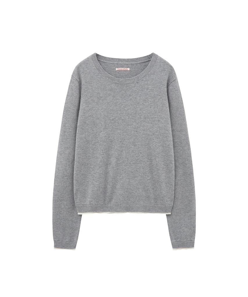 Banwonateullie Kn4271 Wool Blend Layered Knit