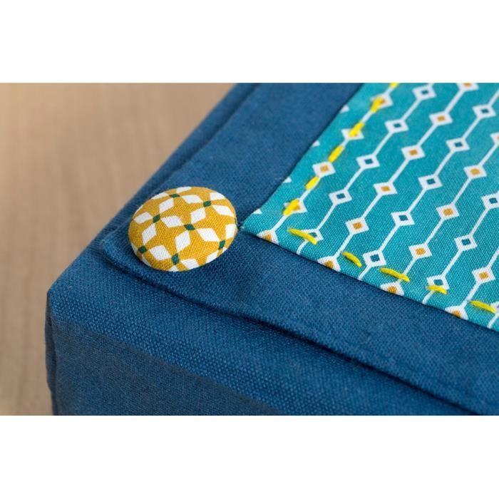Cover Button Kit - Artémio - 22mm - 12 Pieces - White Fabric Sheet - Tools Included