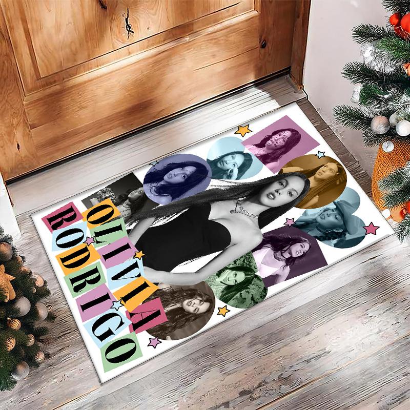 Soft Crystal Velvet Floor Rug,Olivia Rodrigo Anti Slip Decorative Carpet, Plush Area Mat For Indoor Home Decoration