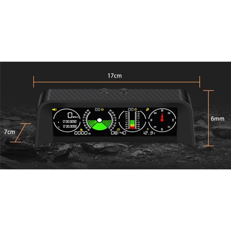 A28G-Vehicle-Mounted Head-Up Display Host Speed Slope Meter Inclinometer Car Compass Automotive Hud Pitch Tilt Angle Protractor