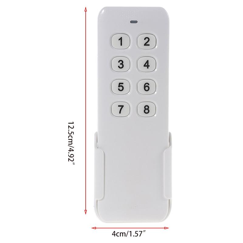 RF Digital Remote Control with Base Transmitter for Switch 433MHz Wireless Learning Code 6/8 Button EV1527 AK-500-8G