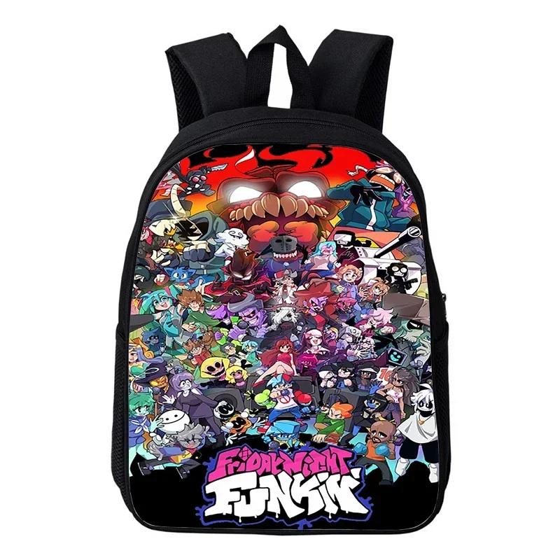 16 Inch Friday Night Funkin Backpack Toddler Kindergarten Bag Cartoon School Bags for Boys Girls Waterproof Kids Backpacks
