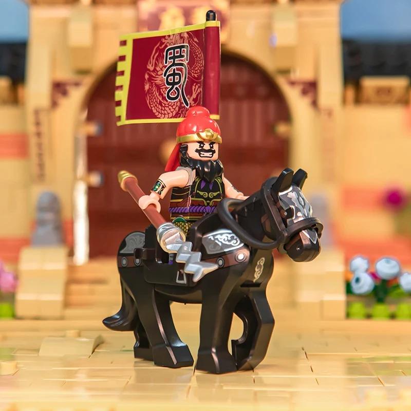 Building Block Man Figurine Three Kingdoms Zhuge Liang Armor Version Lu Bu Children's Assembly Toy Boy Holiday Gift Collection