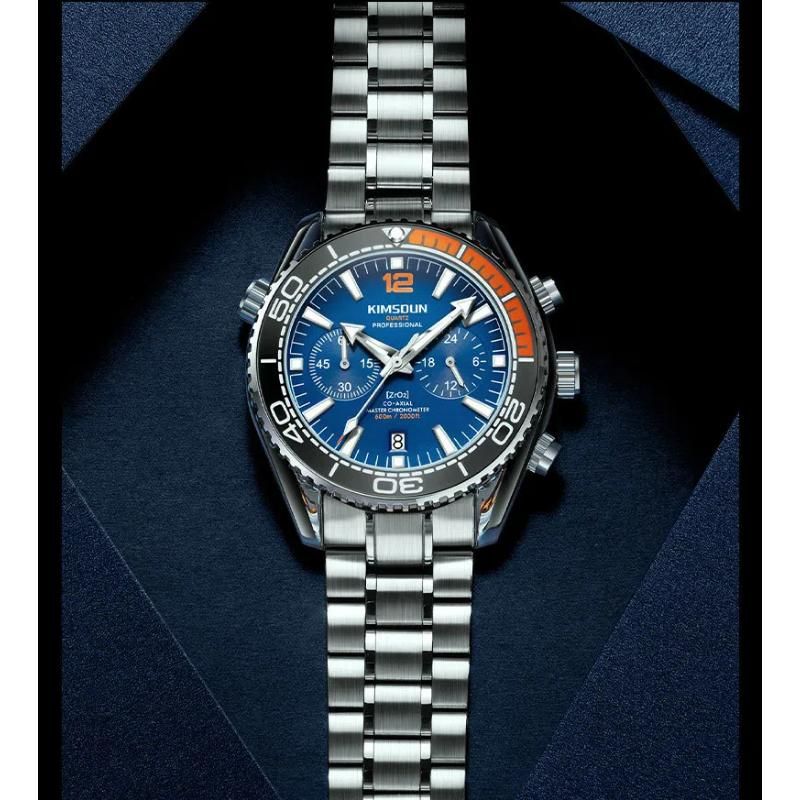 KIMSDUN Men's Quartz Watch Five Needle Waterproof Calendar Night Light Men's Watch Multi Functional Timing Men's Quartz Watch