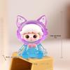 Luminous Dimoo Fox Resin Figurine: Trendy Handmade DIY Desktop Decoration - Cute Mengli Toy