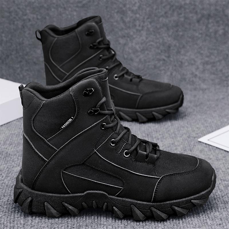 Autumn and winter new men's safety shoes, tactical desert boots, men's boots, outdoor hunting shoes, ankle boots