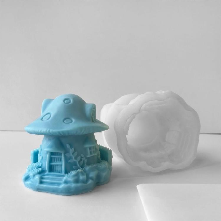 Fashionable Cottage Candle Mold Sturdy Silicone Lovely Mushroom Silicone Form for Home Decoration Craft Supplies