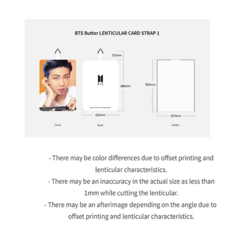 BTS Official Goods 3D Lenticular Photo Card Strap Dynamite Edition – Jimin