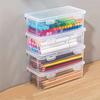 6pcs Translucent Pen Case Storage Boxes Large Capacity Lightweight Portable School Supplies Storage Pen Boxes Organizer Box