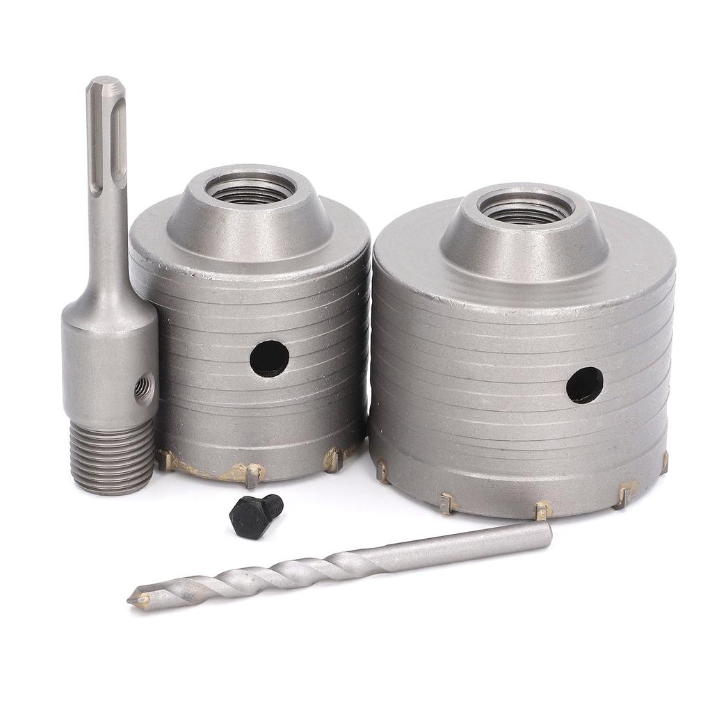 5 Stück Betonlochbohrersatz 45# Stahl YG8 Legierung Wandbohrer-Set für Mauerwerk Steine Ziegel