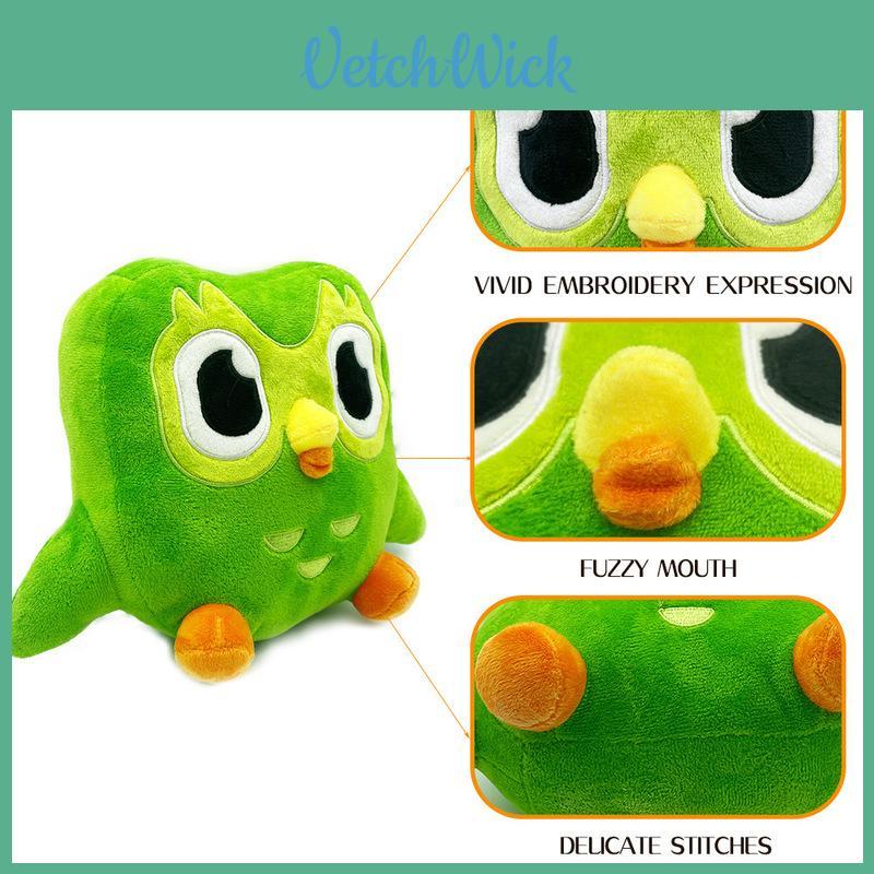 Duolingo 10 Year Anniversary Collectible Plush Toy Green Owl Kids Gift