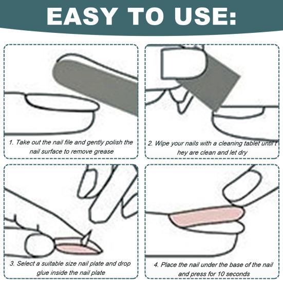 Yousheng 1 Set Fake Nails Matte Green Leaf Easy To Apply Remove Minimalistic Sweet Anti-break Fake Nails Women Supply