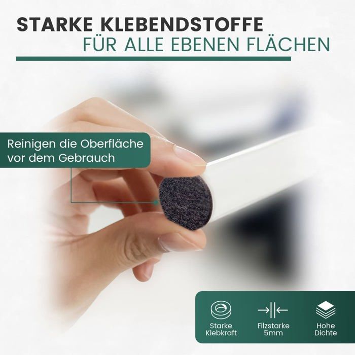 Patin de meuble - Shinfly - NOT-FPS60M-DK - Feutre - Adhésif - Lot de 24 pièces