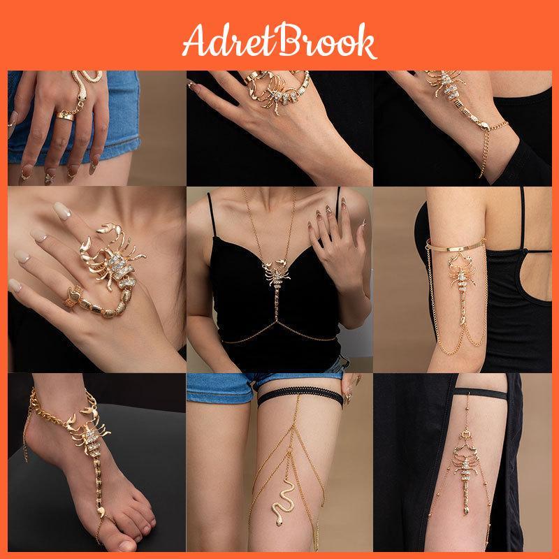 Crossborder Scorpion Rhinestone Bracelet Snake Armletanklet Body Chain