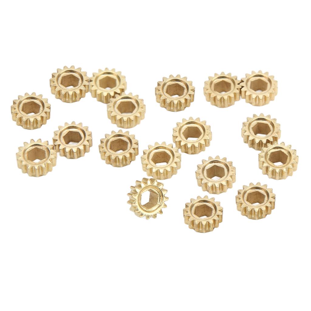 18Pcs String Tuning Peg Gear Metal Guitar Hex Hole Gears Strings Accessory for Tunings 1: 15Gold