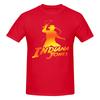 Indiana Jones Logo Nude Feeling Tshirt Sports Street Reinforced Collar Shirt