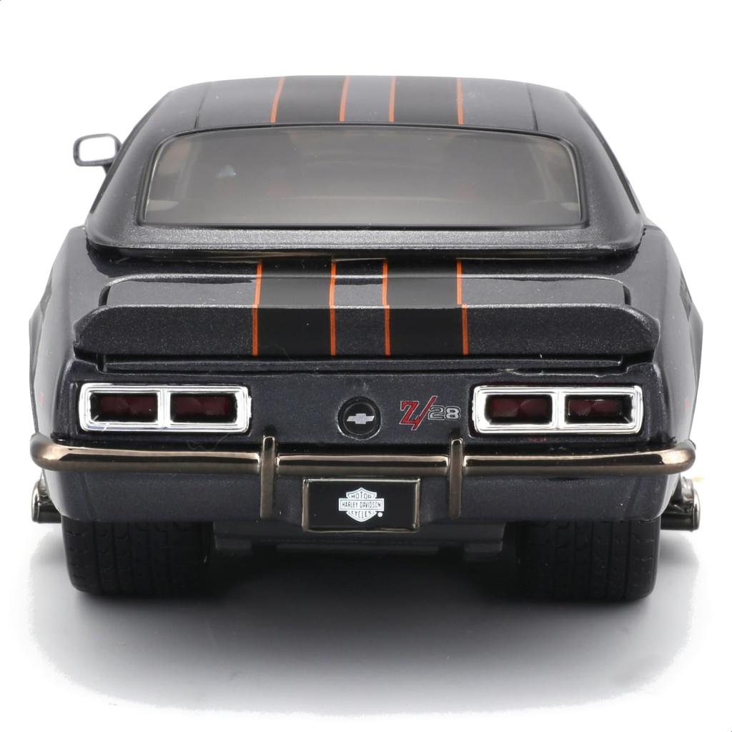 Maisto 1/24 Scale Chevrolet Camaro Z/28 1968 Dark Gray Harley-Davidson Custom Series / Diecast Model Car, Finished Model 32273