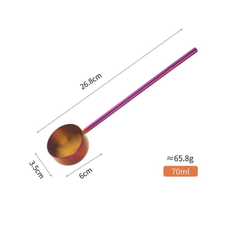 1Pc Multifunctional Long Handle Oil Pouring Spoon 304 Stainless Steel Sauce Seasoning Spoons Hot Oil Milk Cooking Scoop Kitchen