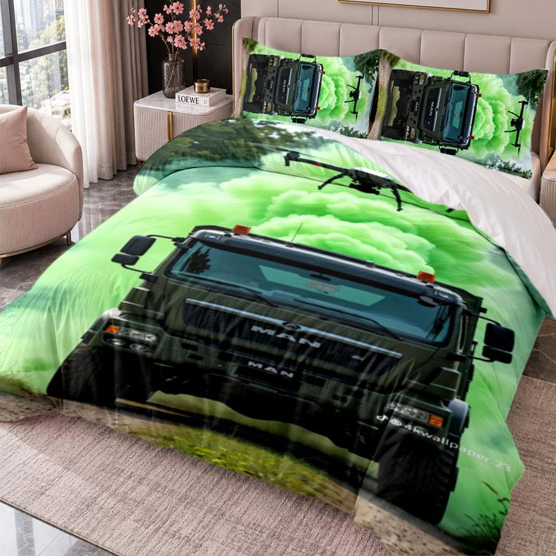MAN 3Pcs Bedding Set Duvet Cover With Two Pillowcases For Bedroom Home Decoration