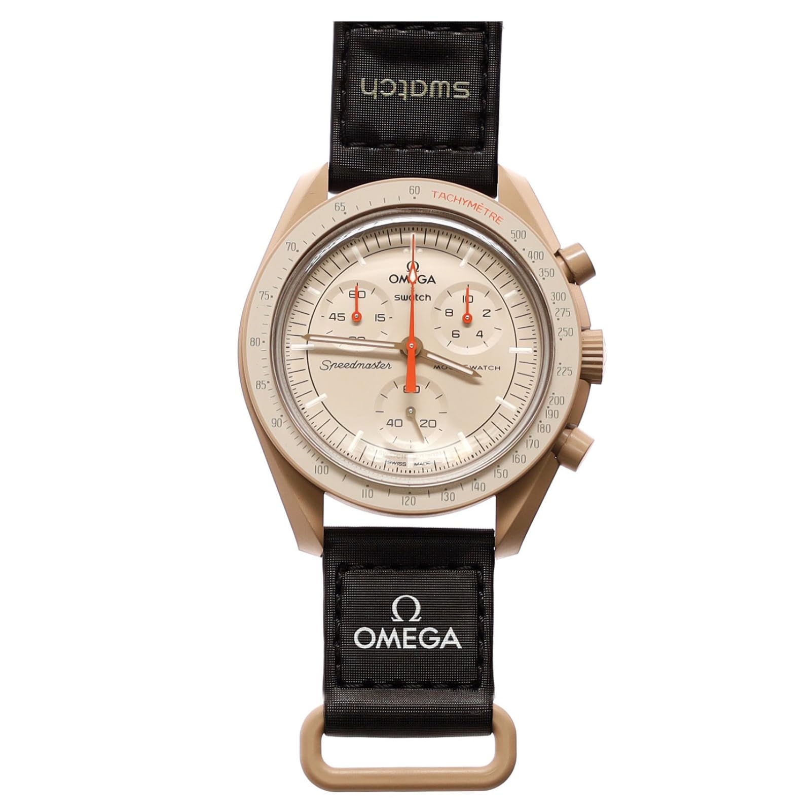 

OMEGA SWATCH Jupiter Watch Omega Swatch Collaboration Genuine Box with Shopper Speedmaster Model Mission Waterproof Silicone × [With Band]