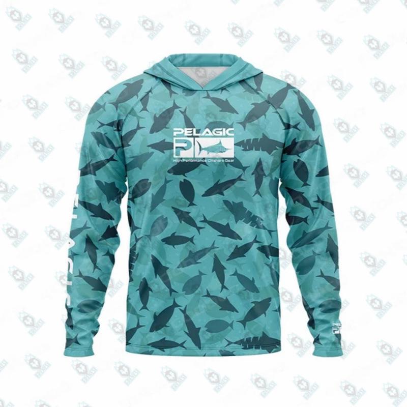 Рыболовная толстовка с длинным рукавом и защитой от УФ-излучения с элементом рыбы для ловли на спиннинг на открытом воздухе 2 Extra Small 2990₽
