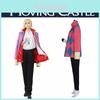 O Castelo Animado de Howl Hauru Fantasia Cosplay Casaco Terno Roupa de Festa de Halloween