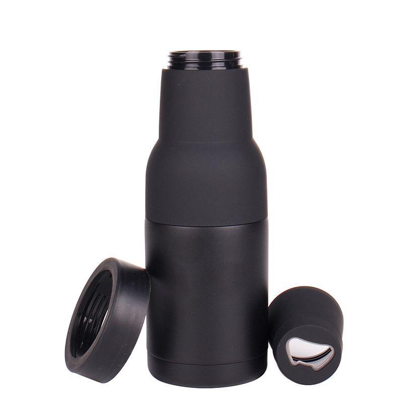 

304 Stainless Steel 12oz Double Wall Insulated Beer Cooler Mug with Bottle Opener Thermos Cup 12oz