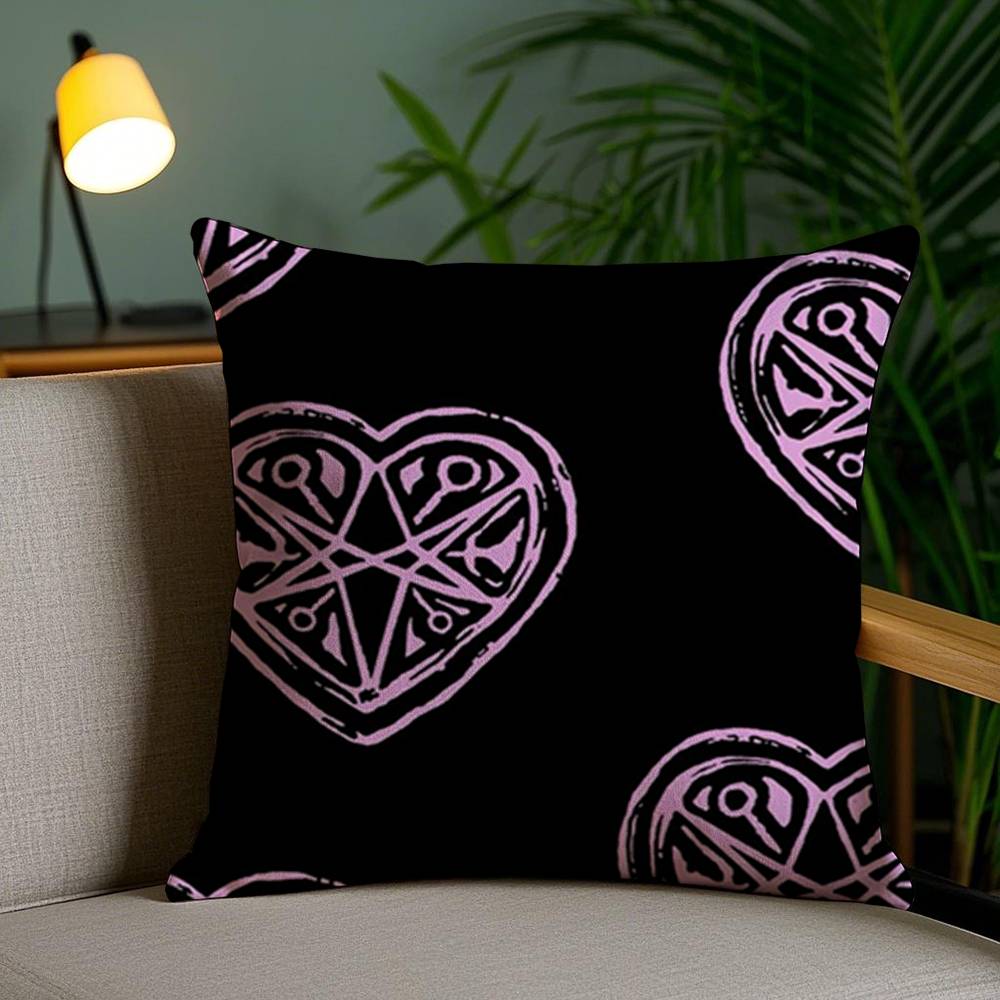 B-Bring Me the H-Horizon Pillow Case Sofa Short Plush Double-sided HD Printing Room Home Office Gift Cushion Cover