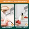 Kitchen Faucet Extender With Filter 2 Modes Metal Universal Swivel Bubbler Nozzle Sprayer 1080° Rotate Filtered Faucet Extension