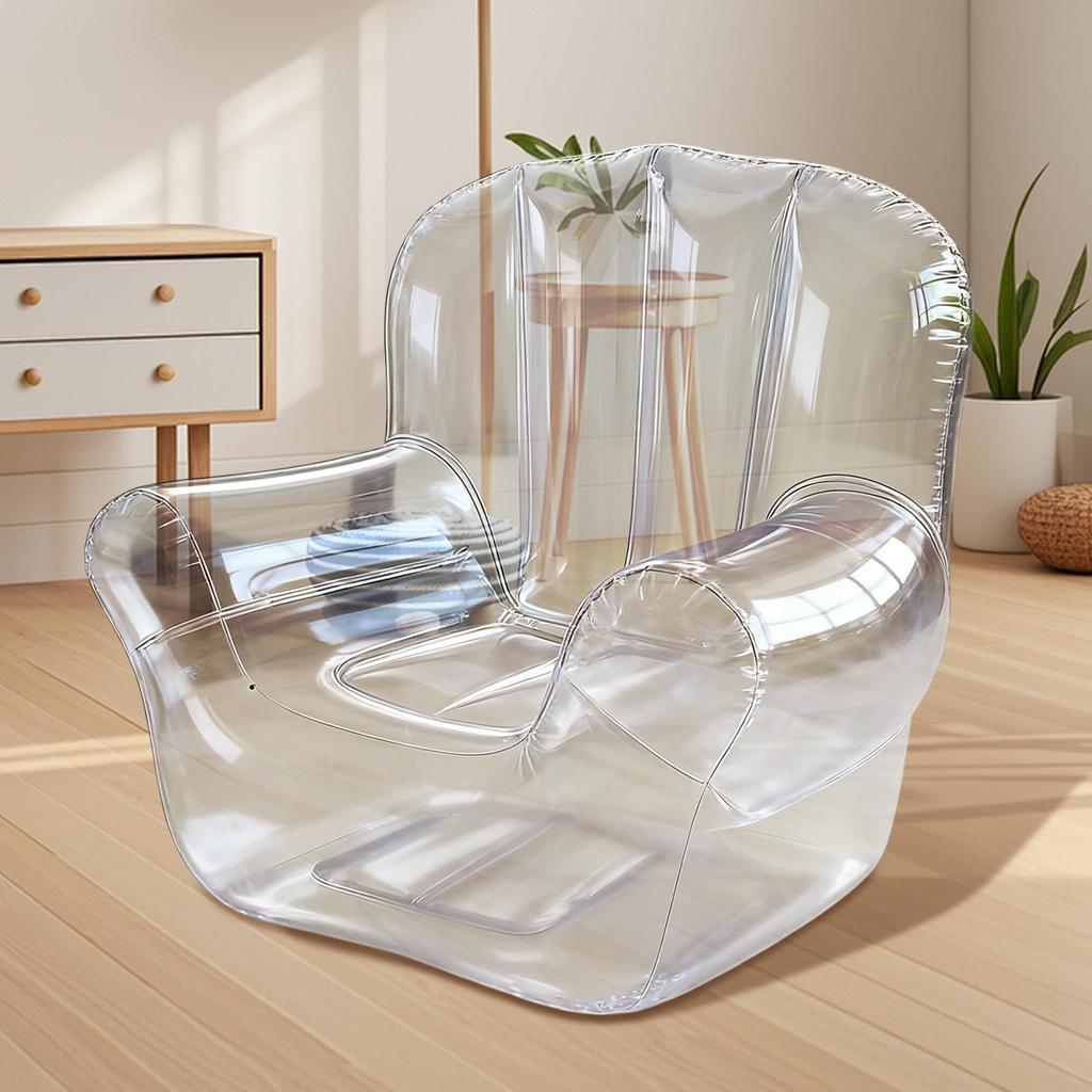 Scaune gonflabile pentru adulți Canapea gonflabilă cu aer Scaun de exterior Canapea îngroșată Mobilier transparent pentru gazon, lângă piscină, balcon