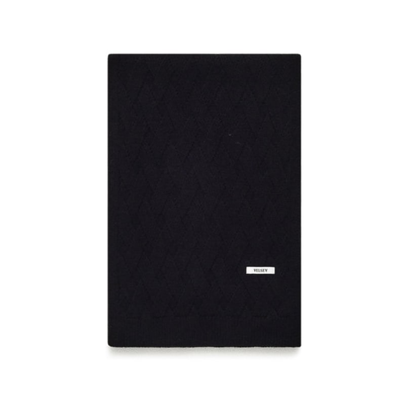 Velsey geflochten gestrickter Schal [SCHWARZ]