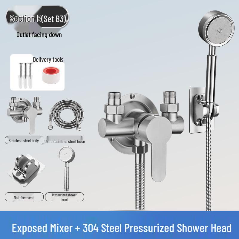 304 Stainless Steel Shower Mixer Tap for Hot and Cold Solar Water Heaters