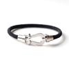 Original European and American Style Mechanical Horseshoe Buckle Hand-Woven Bracelet, Simple and Unique Couple Bracelet, Student Gift