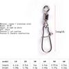 10Pcs Rolling Barrel Swivel With Snap Fishhook Lure Connector Fishing Tackle
