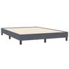 Box Spring Bed with Mattress Dark Gray 160 x 210 cm Velvet