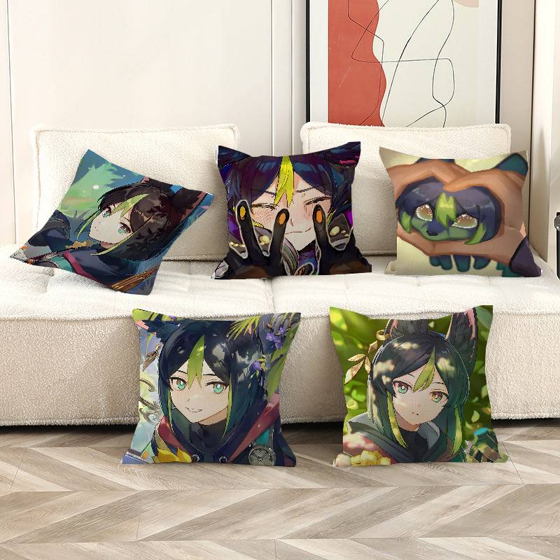 Tighnari Genshin Impact Cushion Cover Pillowcase Upholstery Sofa Throw Pillow Home Decor Pillowcas