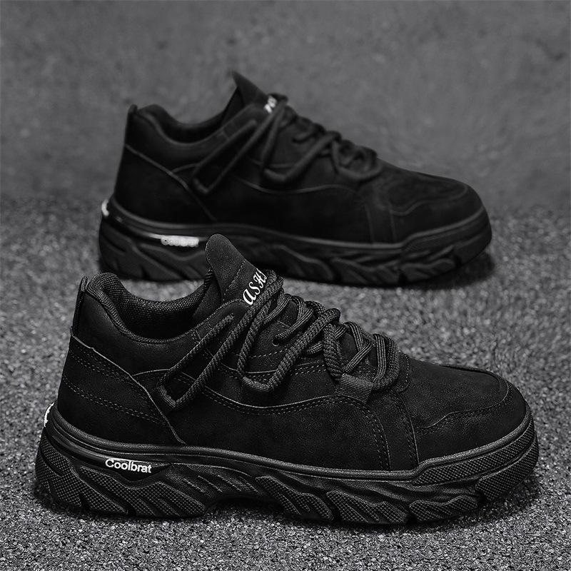 

2024 осень новые ботинки для активного отдыха с перекрестными ремешками, походные, в стиле ретро, износостойкие, повседневные, нескользящие 44 чёрный