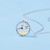 Whale Life has your 925 sterling silver necklace for women's light luxury simple ins niche design magic moonstone whale collarbone chain