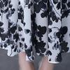 Rochie Maxi Florală de Damă Stil Artă Chineză Imprimeu A-linie Rochie Lungă Vară Mânecă Scurtă Decolteu în V Rochie de Plajă