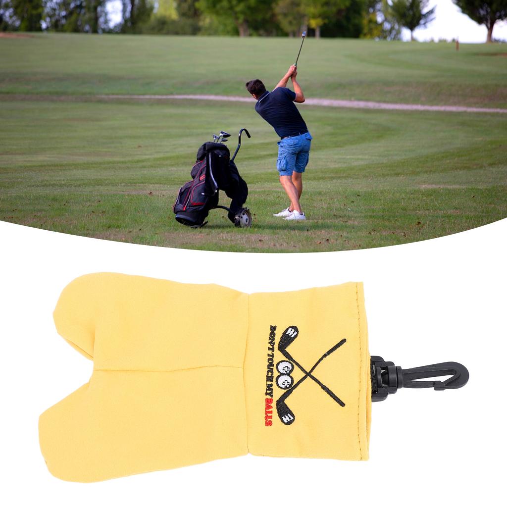 Funny Ball Pouch Double Sided Velvet Reusable Hanging Hook Holds 2 Balls Funny Print Ball Accessorie