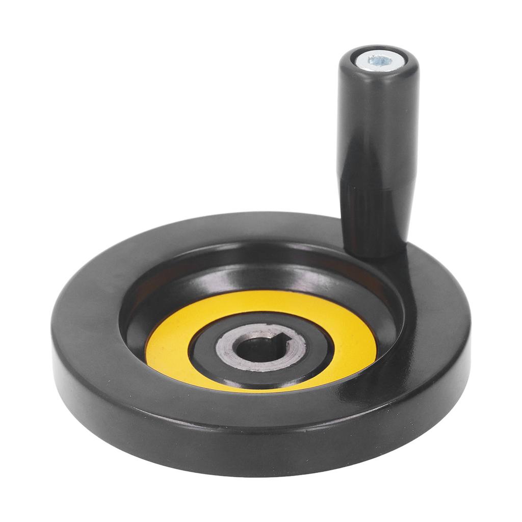 Table Saw Handwheel 12mm Center Hole 100mm Outer Diameter with Revolving Handle for Lathe Milling Ma