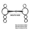 Stainless Steel Gag Bit Horse Bit Jointed Mouth 3 Rings Continental Gag Bit Loose Rings Horse Equipment Easy to Use